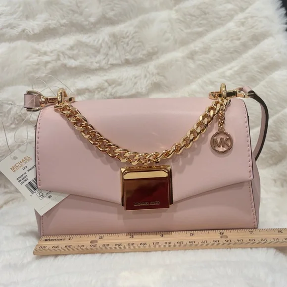 Michael Kors Light Pink Clutch with Gold Chain - Picture 1 of 10